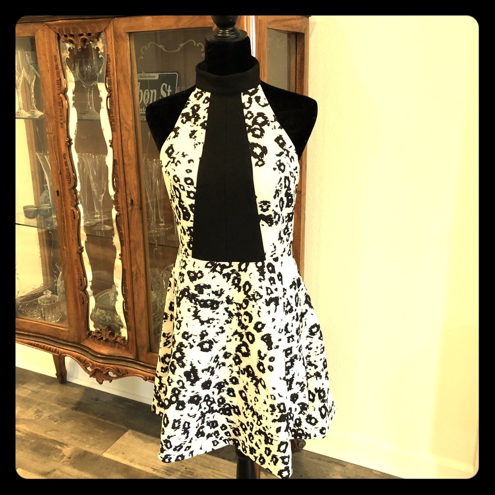 NWT “Shilla” animal print fully lined dress.
